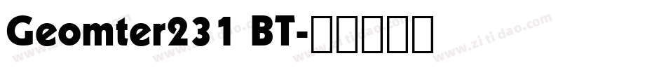 Geomter231 BT字体转换